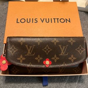 Authentic Louis Vuitton Red Emilie Wallet